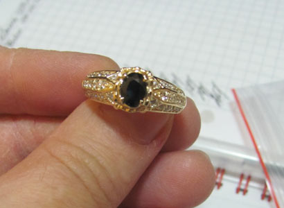 Изготовление кольца из желтого золота 585 пробы с сапфиром