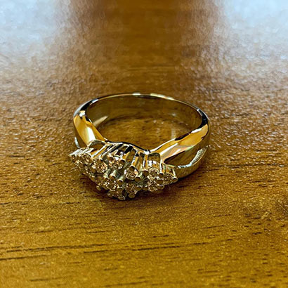 Изменение размера кольца с бриллиантами